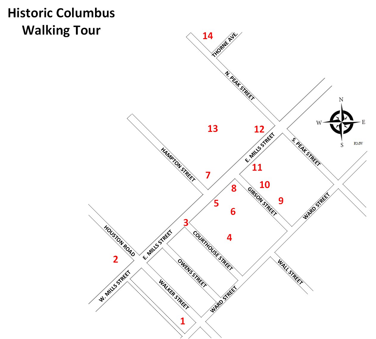 Historic Columbus Walking Tour Map