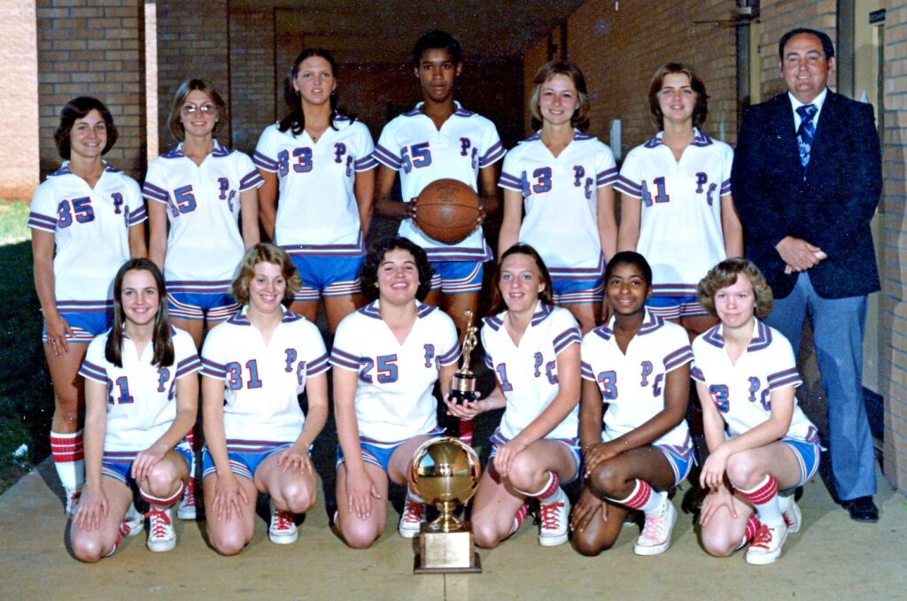 Polk County High School Girls Basketball 1977 team photo